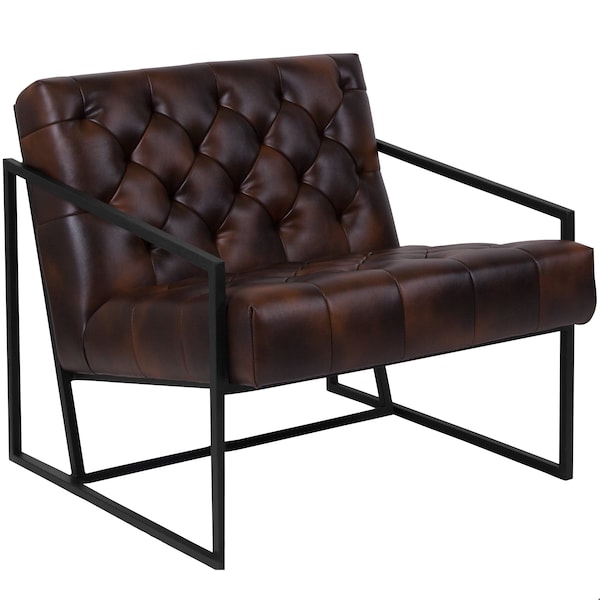 Flash Furniture Madison Accent Chair, Bomber Jacket Seat, 29 W 31-3/4" L 27.5 H ZB-8522-BJ-GG - main